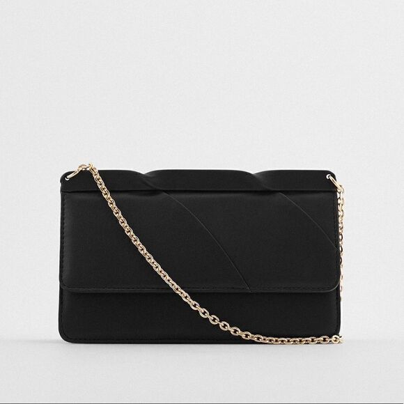 ZARA MINIMALIST CROSSBODY BAG WITH CHAIN - Picture 2 of 5